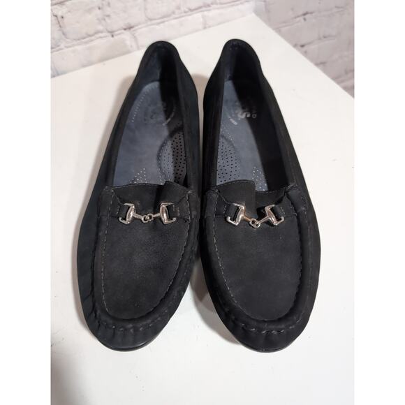 SAS Metro Horse Bit Loafer Women Size 10 Narrow Black Suede Leather MSRP $188.95 - Picture 11 of 12